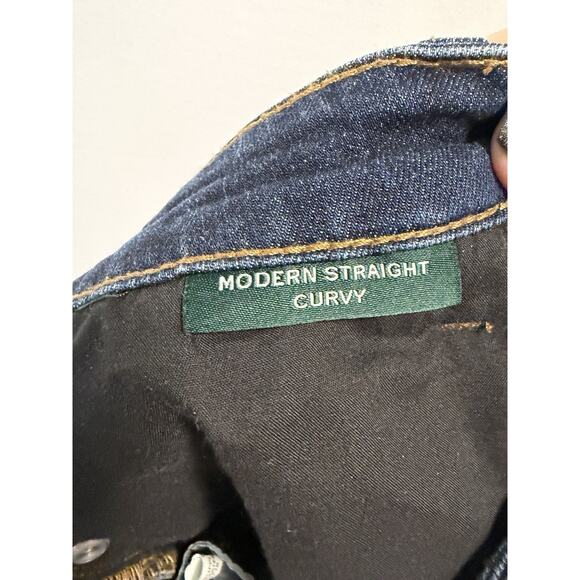 Ralph Lauren | LRL Modern Straight Curvy Dark Wash Denim Jeans Heritage-Size 8 - Picture 6 of 9